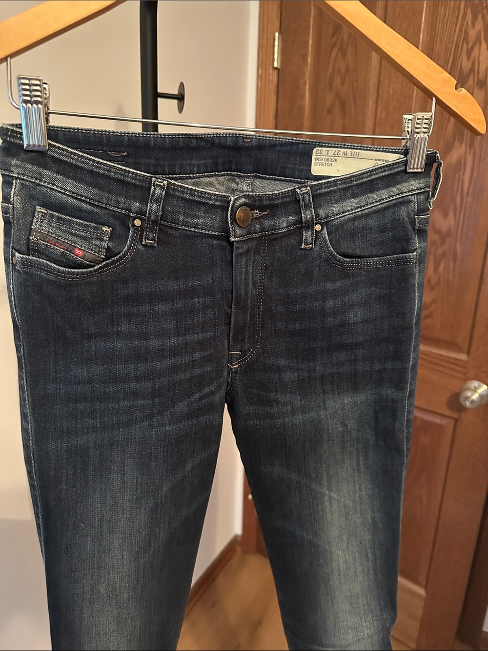Diesel Doris Super Slim Skinny Jeans - Dark Blue, size 27x32